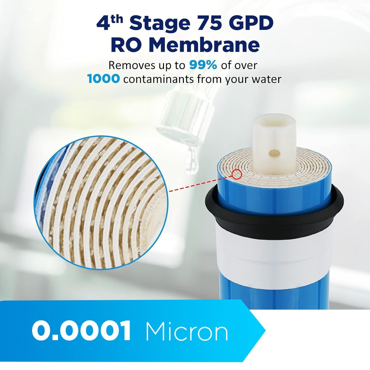 6 Stage pH Alkaline Reverse Osmosis Sediment Water Filter Replacement Set 6 Pack