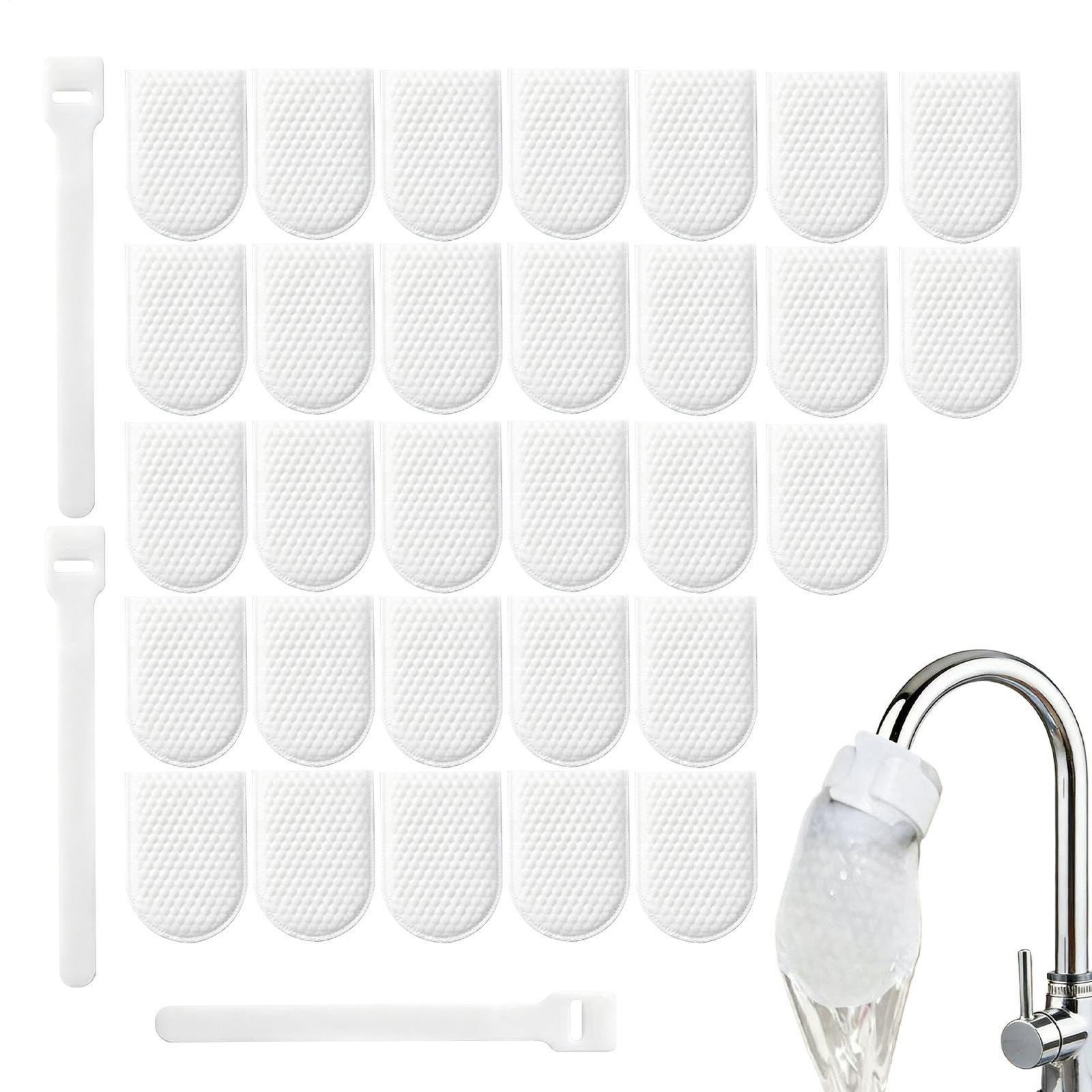 Faucet Filter Cotton Bag 30 Pieces Splash-Proof Kitchen Sink Faucet Filter Bag