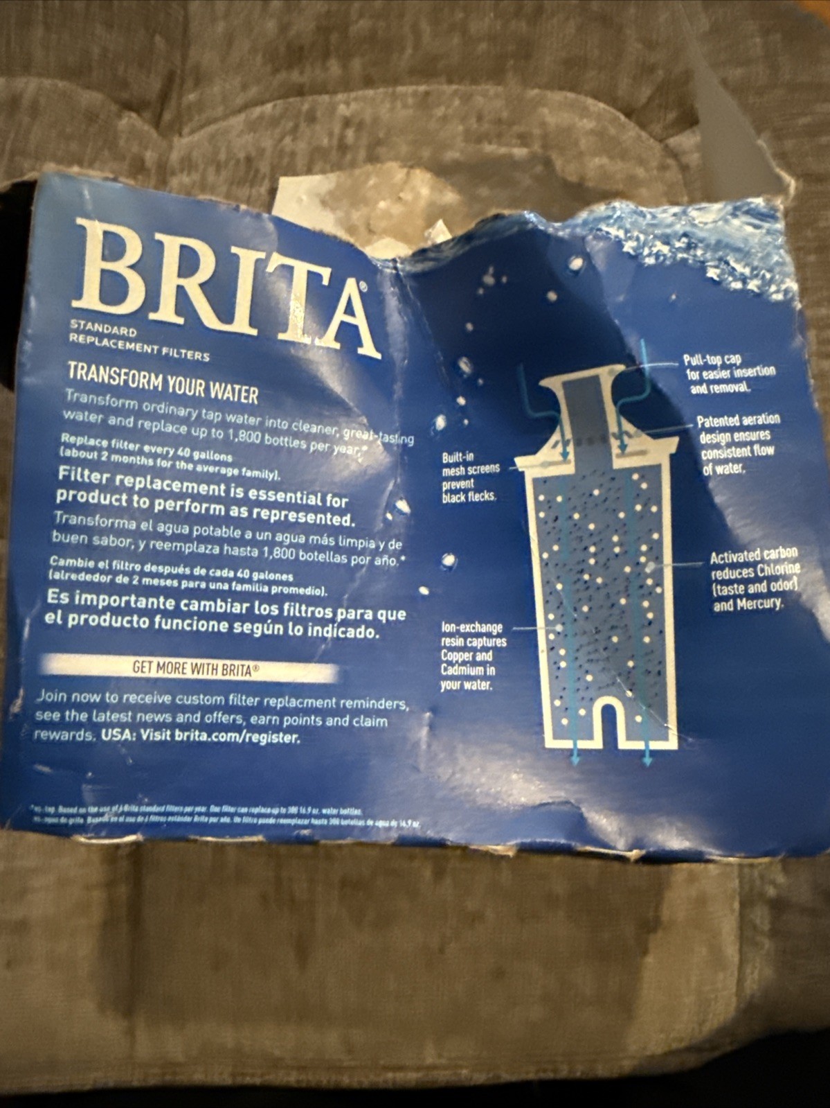 Brita Standard Water Filter Replacement Filters for Pitchers and Dispensers 4 pk