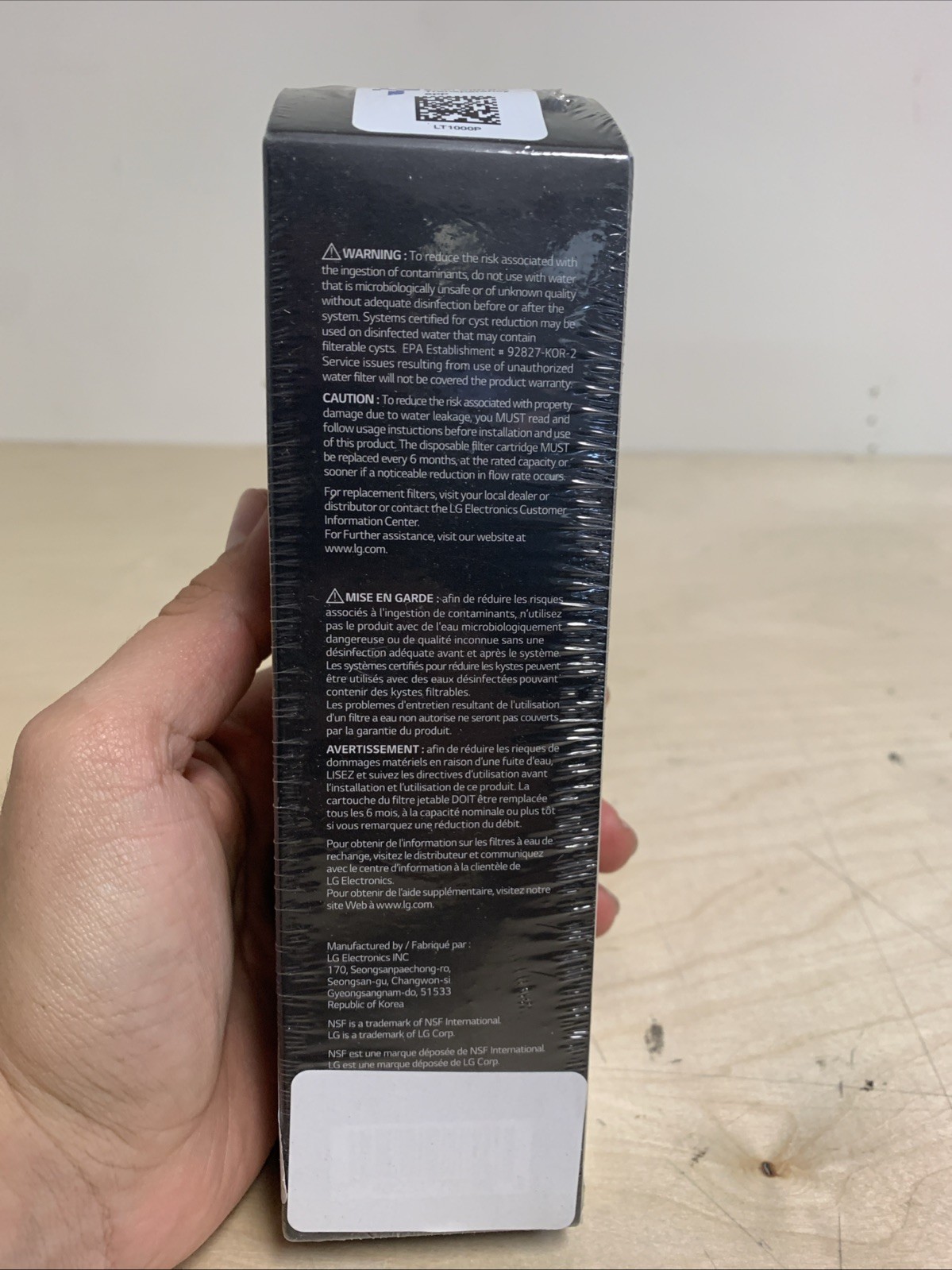 NEW GENUINE LG LT1000P Refrigerator Water Filter Cartridge