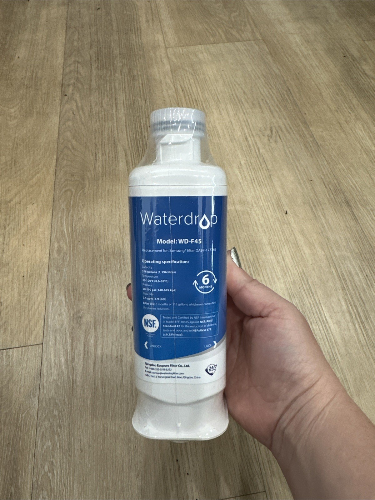 Waterdrop WD-F45 Water Filter – New & Sealed