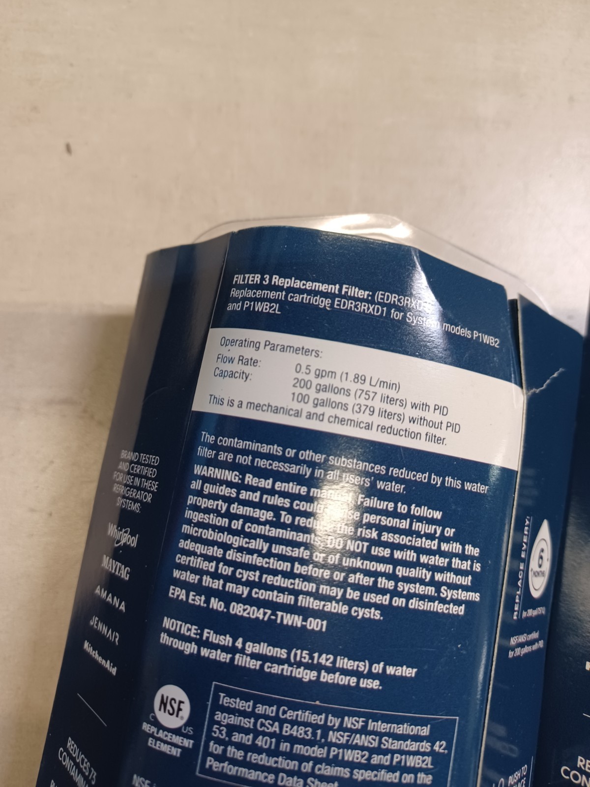 Lot Of 2 EVERYDROP 6 Month ICE & WATER Refrigerator Filter #3