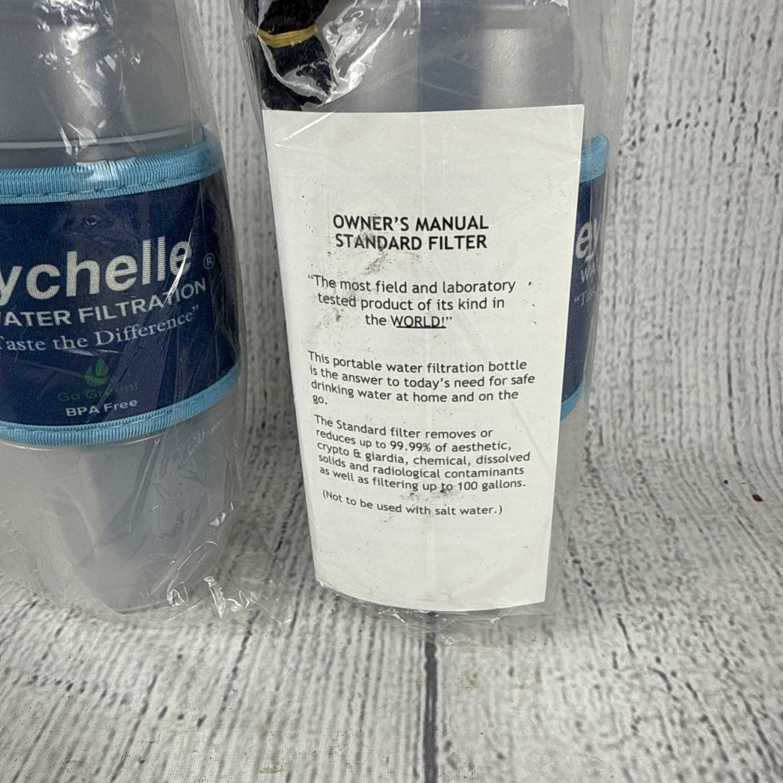 2 Seychelle Extreme 28oz Radiological Ionic Micron Flip Top Water Filter Bottle