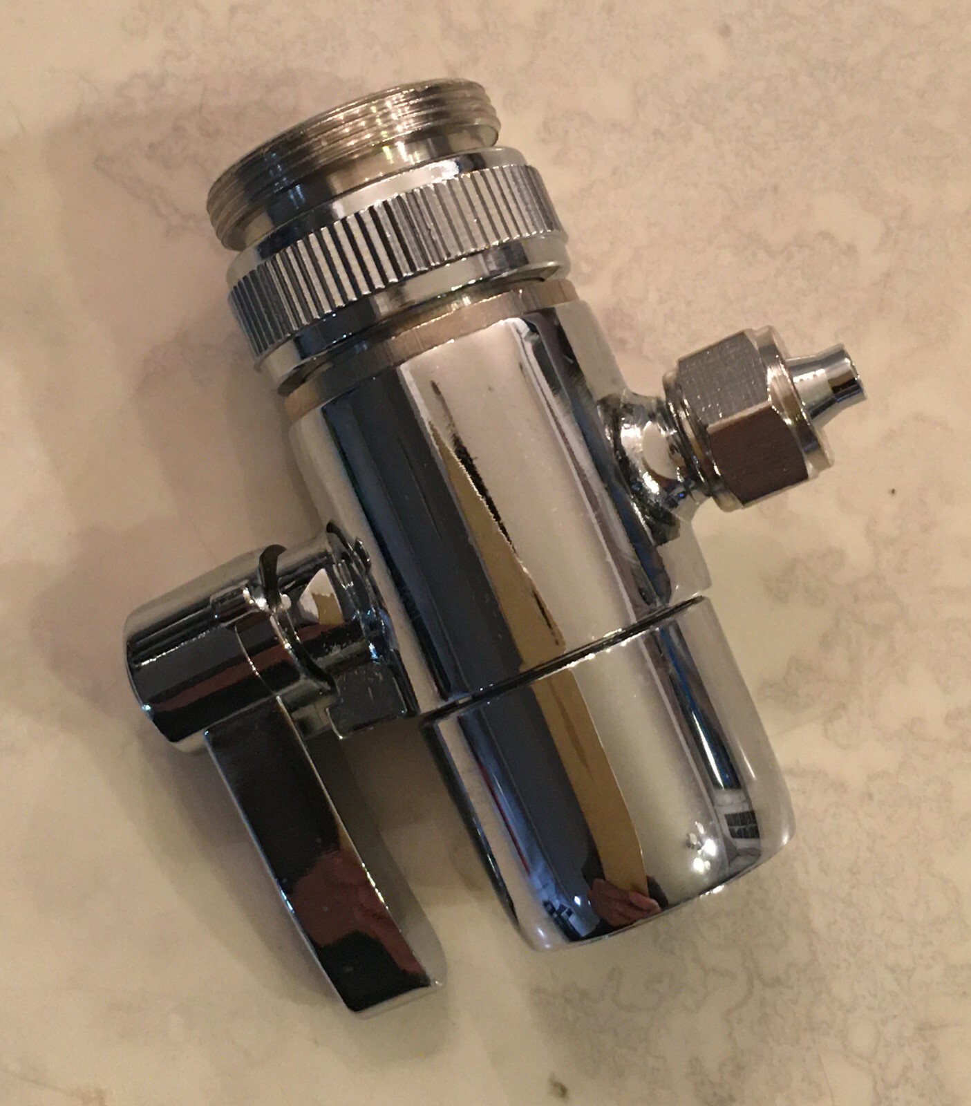 Kitchen Bathroom Sink Faucet Water Filter Diverter Valve Push on 1/4 inch Tubing