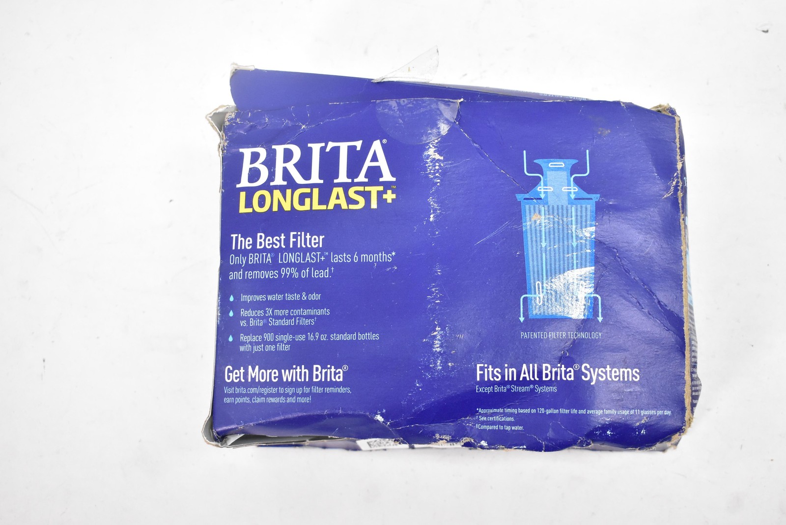 Brita Maxtra+ Longlast+ Water Filter Cartridges Blue 3 Pack Value 99% Lead