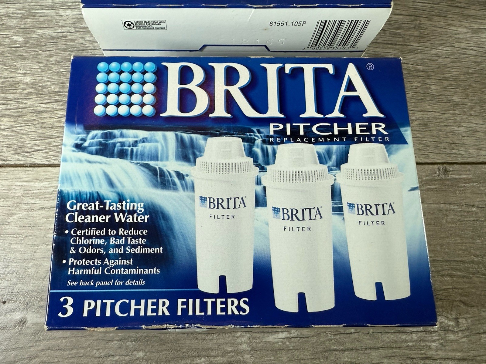 Brita Pitcher Replacement Filters 3 Count White Brand New Sealed