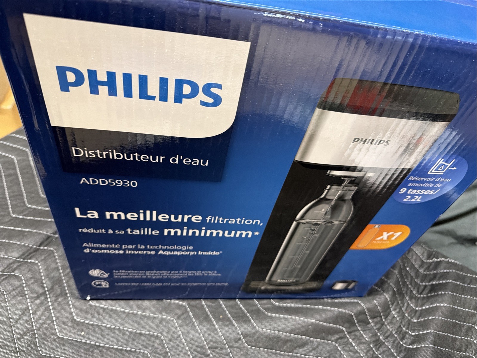 Philips Reverse Osmosis RO Water Filter System Compact Countertop – Silver Black