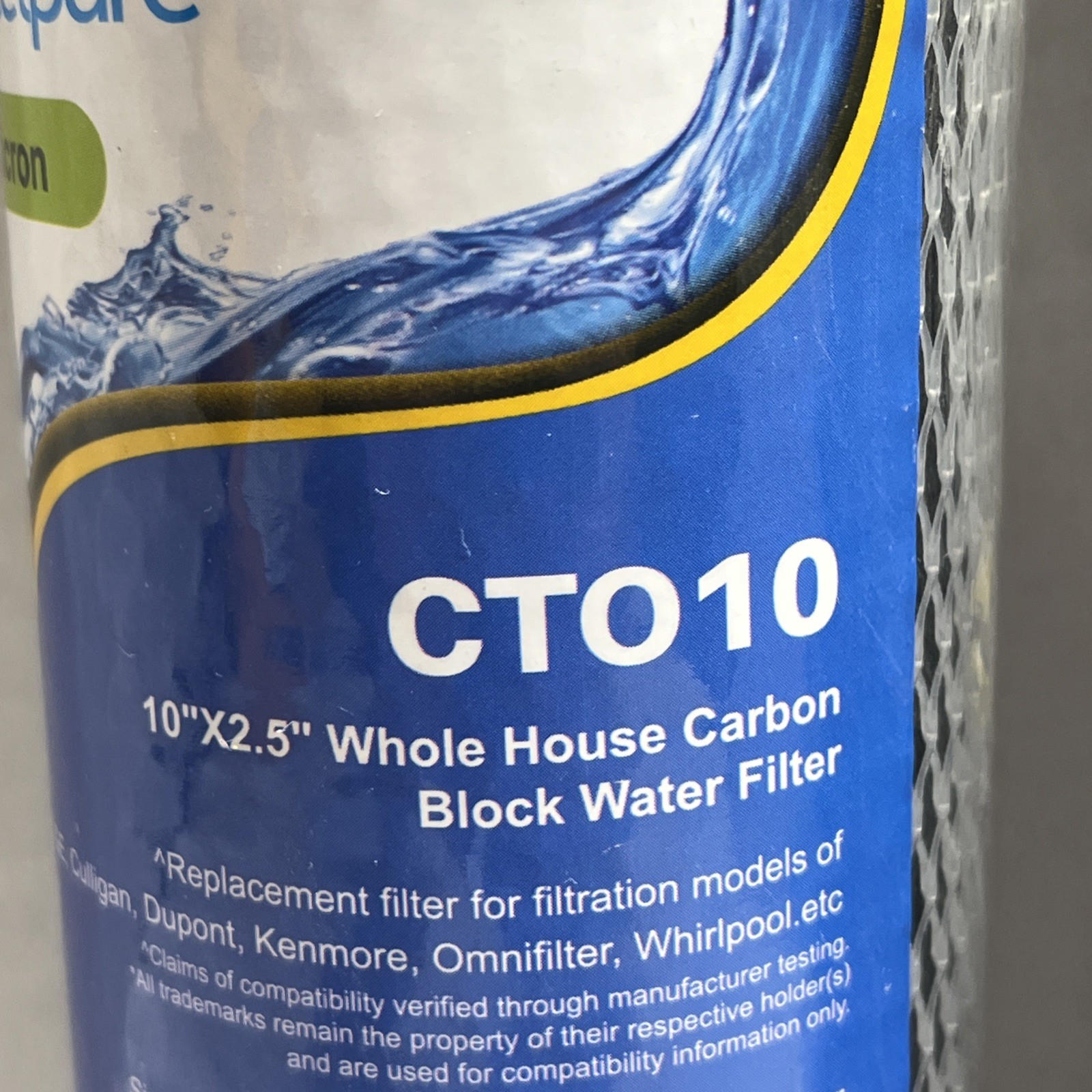Excelpure CT010 Sintering Activated Carbon Block Water Filter 10″ x 2.5″ house