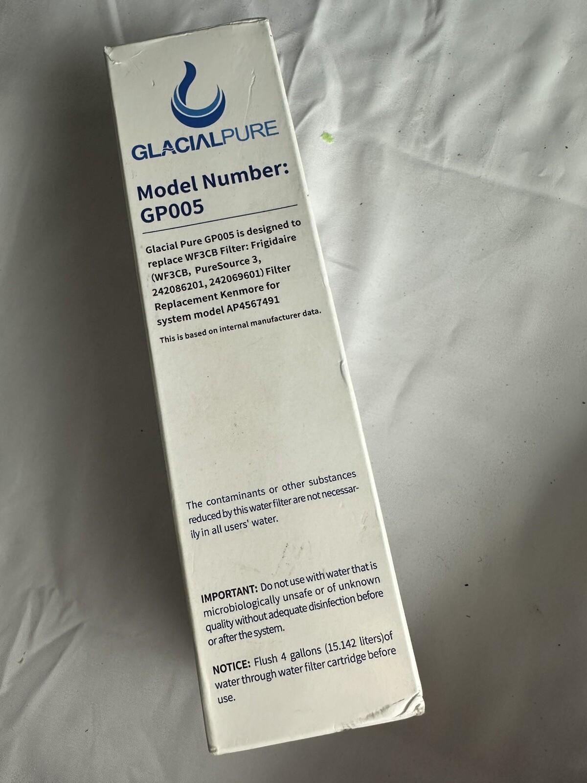 Glacial Pure GP005 Refrigerator Water Filter Frigidaire Kenmore