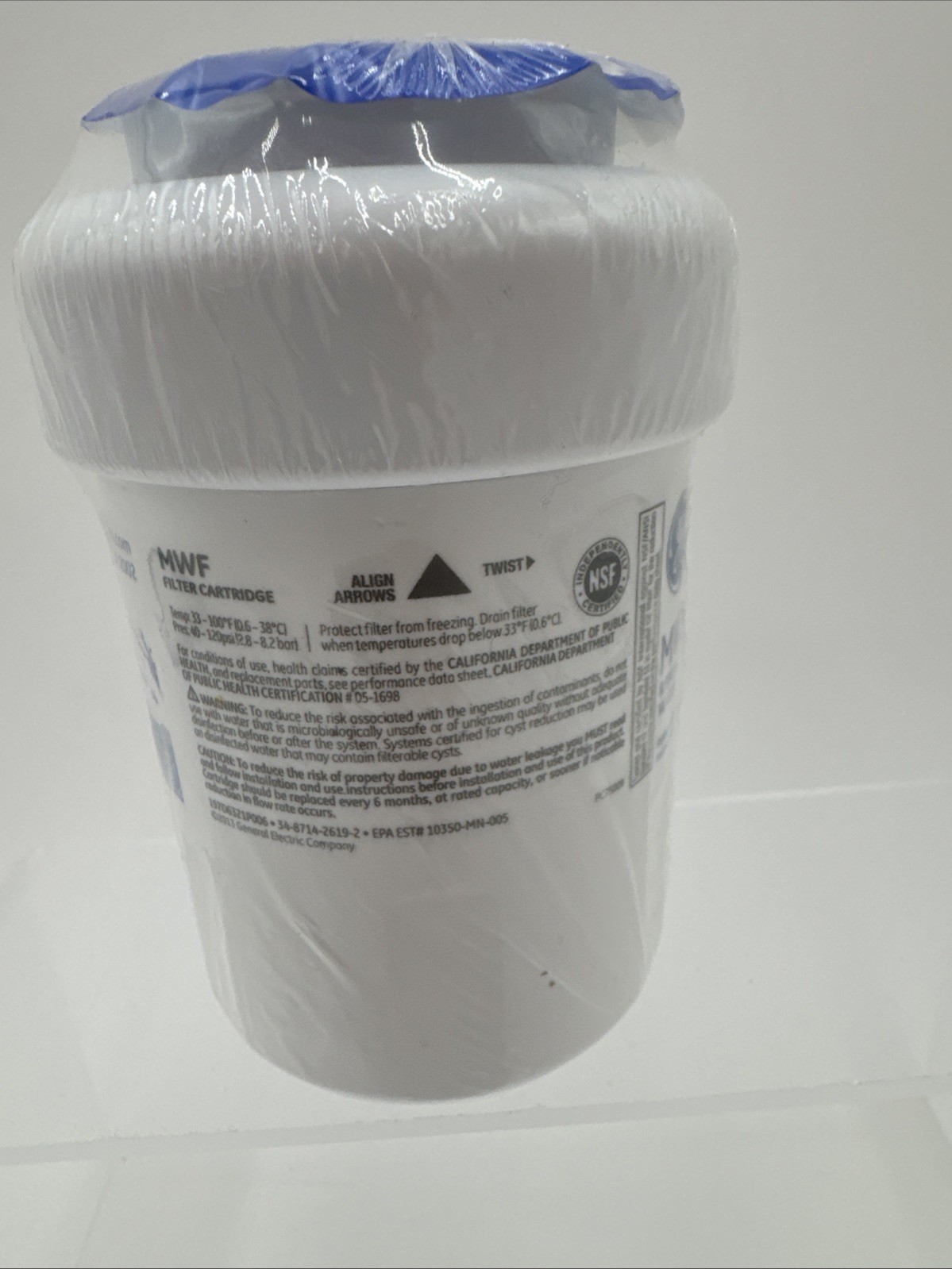 GE Appliances MWF Genuine OEM Refrigerator Smart Water Filter Replacement MWFP