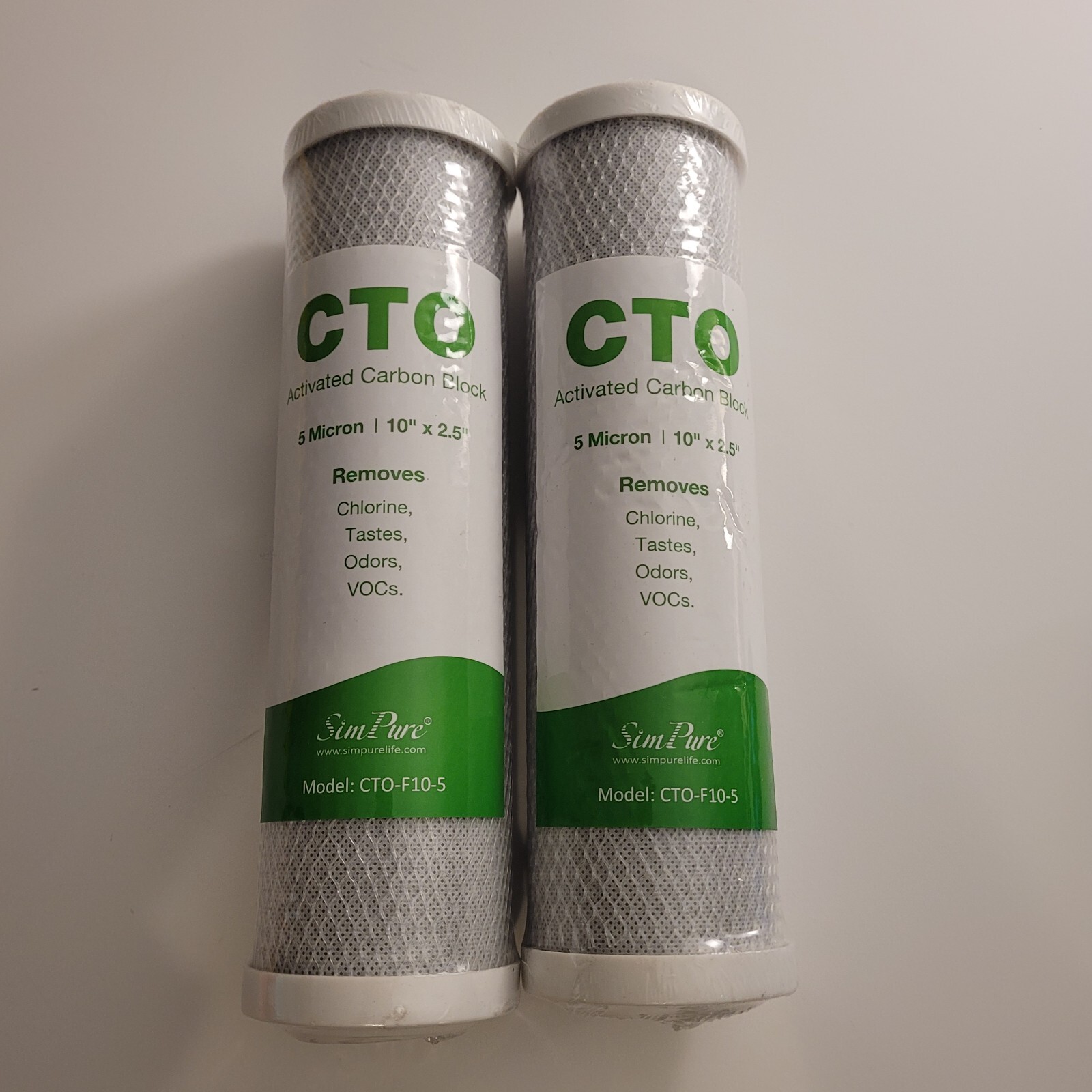 2ct CTO-F10-5 5 Micron 10″ X 2.5″ Water Filters