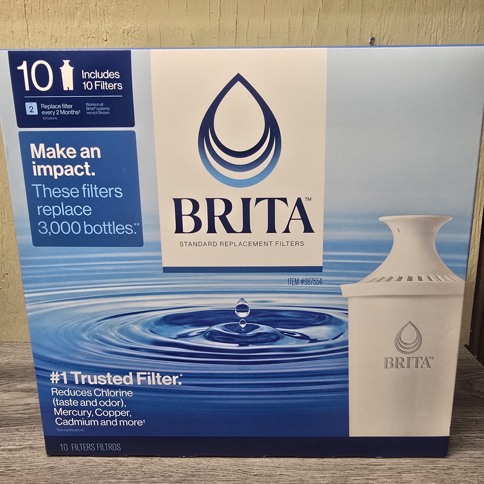 Brita Standard Water Filter Replacement 9 Pack Genuine OEM Filters Item 987554