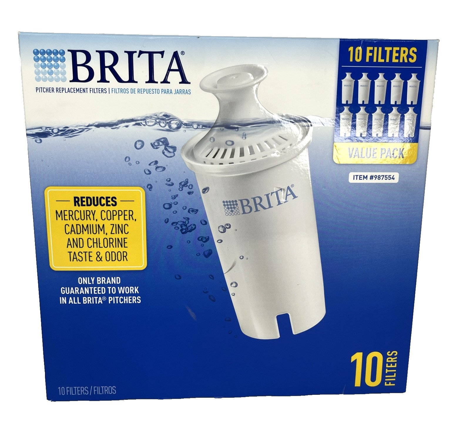 Brita 987554 Replacement Filters 10 Pack Model OB03 ALL SEALED FREE SHIP