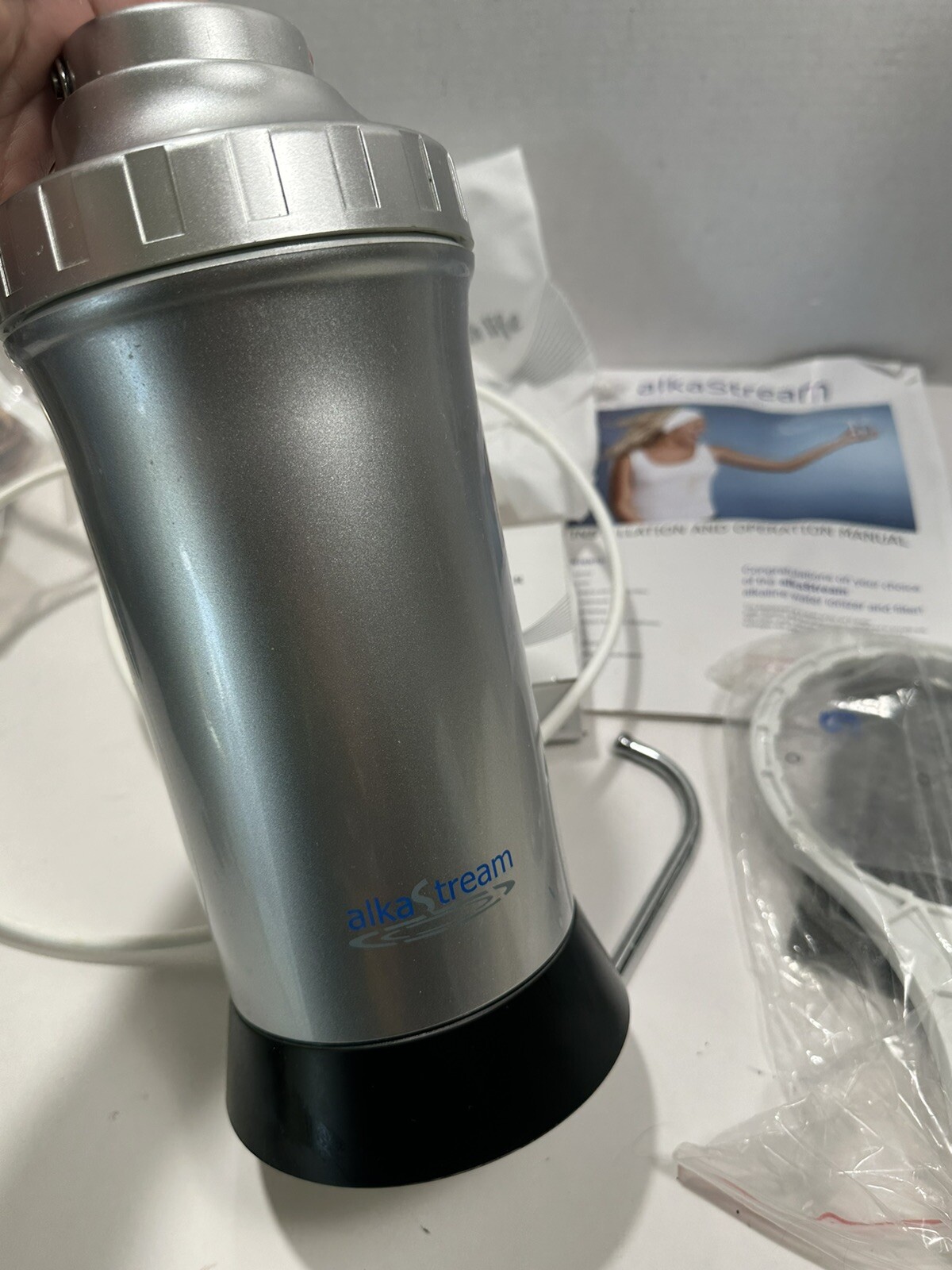 Alkastream Hard Water Filter Water Alkalizer Ionizer Black Silver See Pictures
