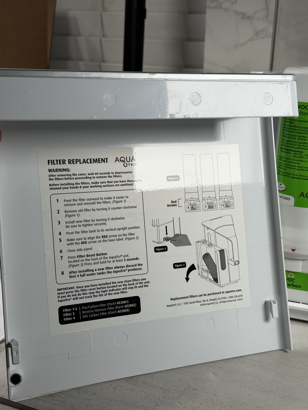 AquaTru AT2010 Countertop Water Filter Purification Reverse Osmosis