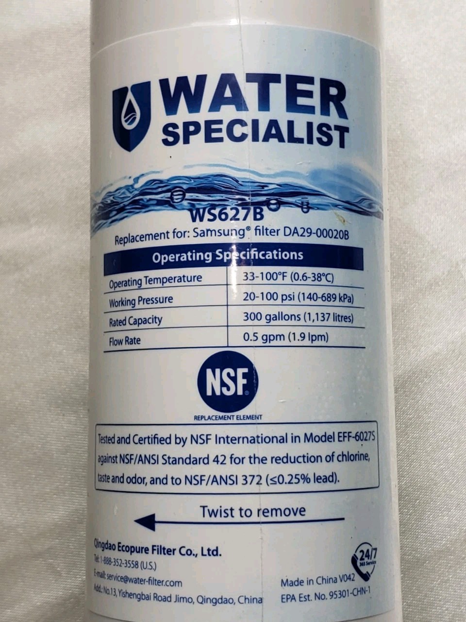 Waterspecialist DA29-00020B Replacement for Samsung Water Filter DA29-00020B (3)