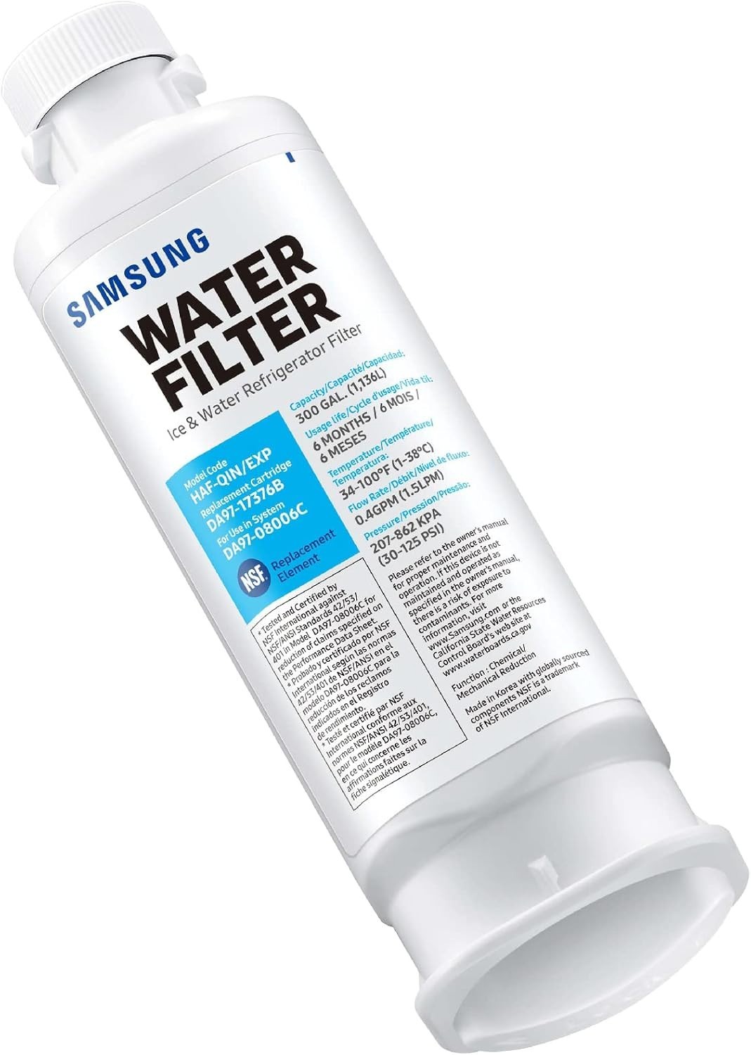 Samsung HAF-QIN-2P/EXP Genuine Refrigerator Water Filter 2 Pack OEM Easy Install