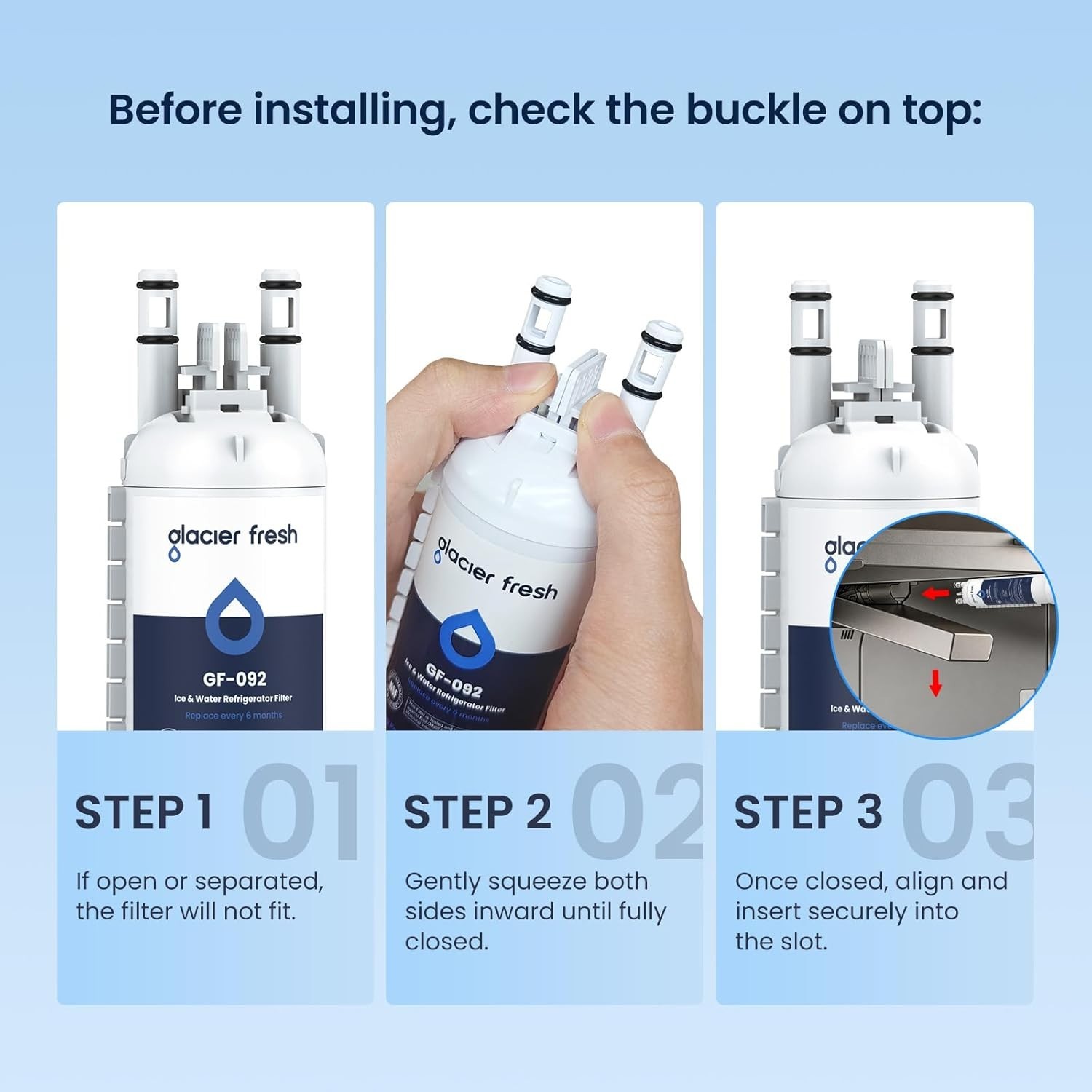 Frigidaire FPPWFU01 Water Filter PWF-1 PurePour EPPWFU01 3 Pack
