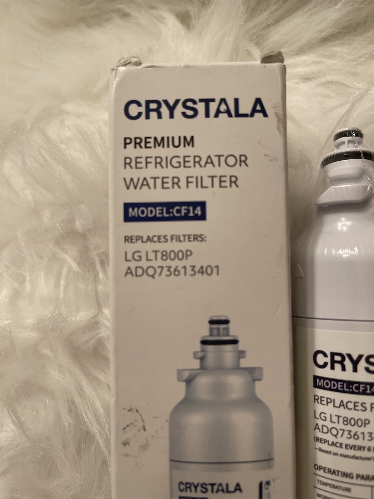 Crystala Filters LT800P Refrigerator Water Filter, Compatible with LG LT800P