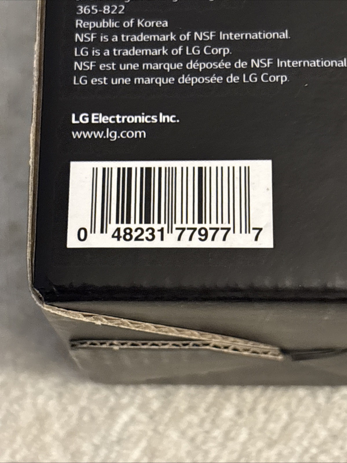 LG Water Filter Cartridge LT500P 6 Month 500 Gallon Capacity