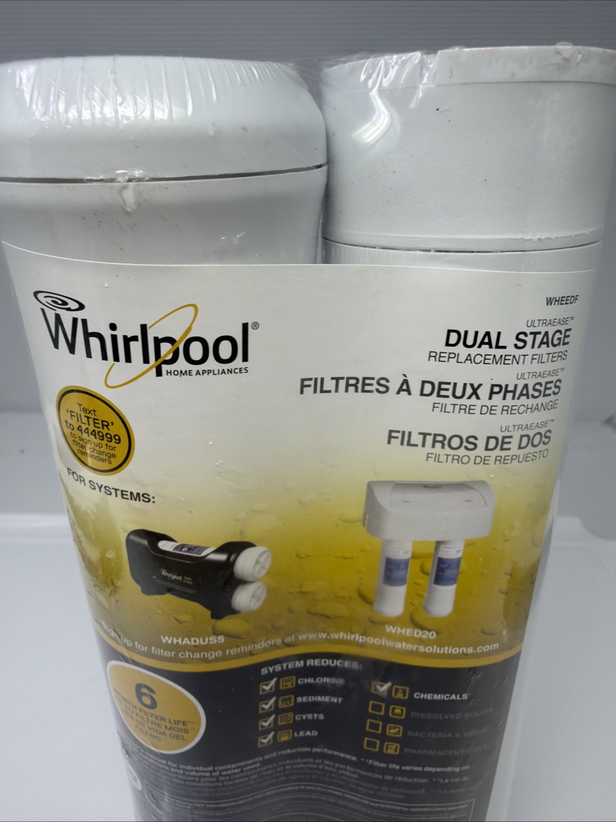 Whirlpool WHEEDF Dual Stage Replacement Water Filters For WHADUS5 WHED20