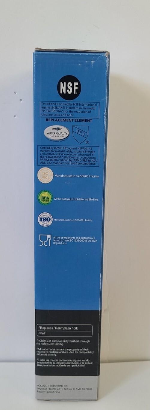 Pureplus PP-RWF3600A 300 Gal. Refrigerator Water Filter 1 Pack NEW!