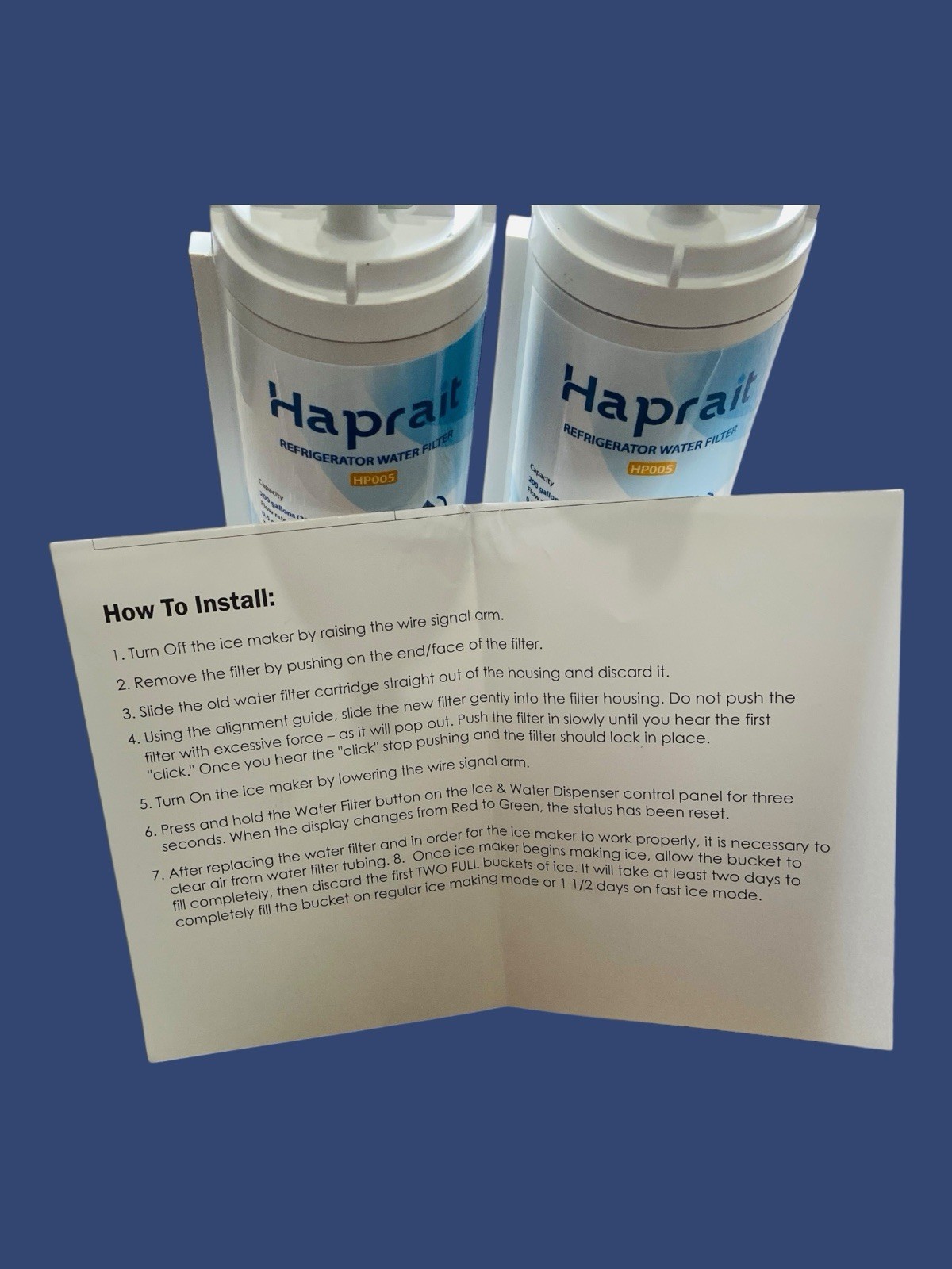 Haprait HP005 Water Filter Replacement For Frigidaire 6 Mo/ 200 Gallons Lot of 2