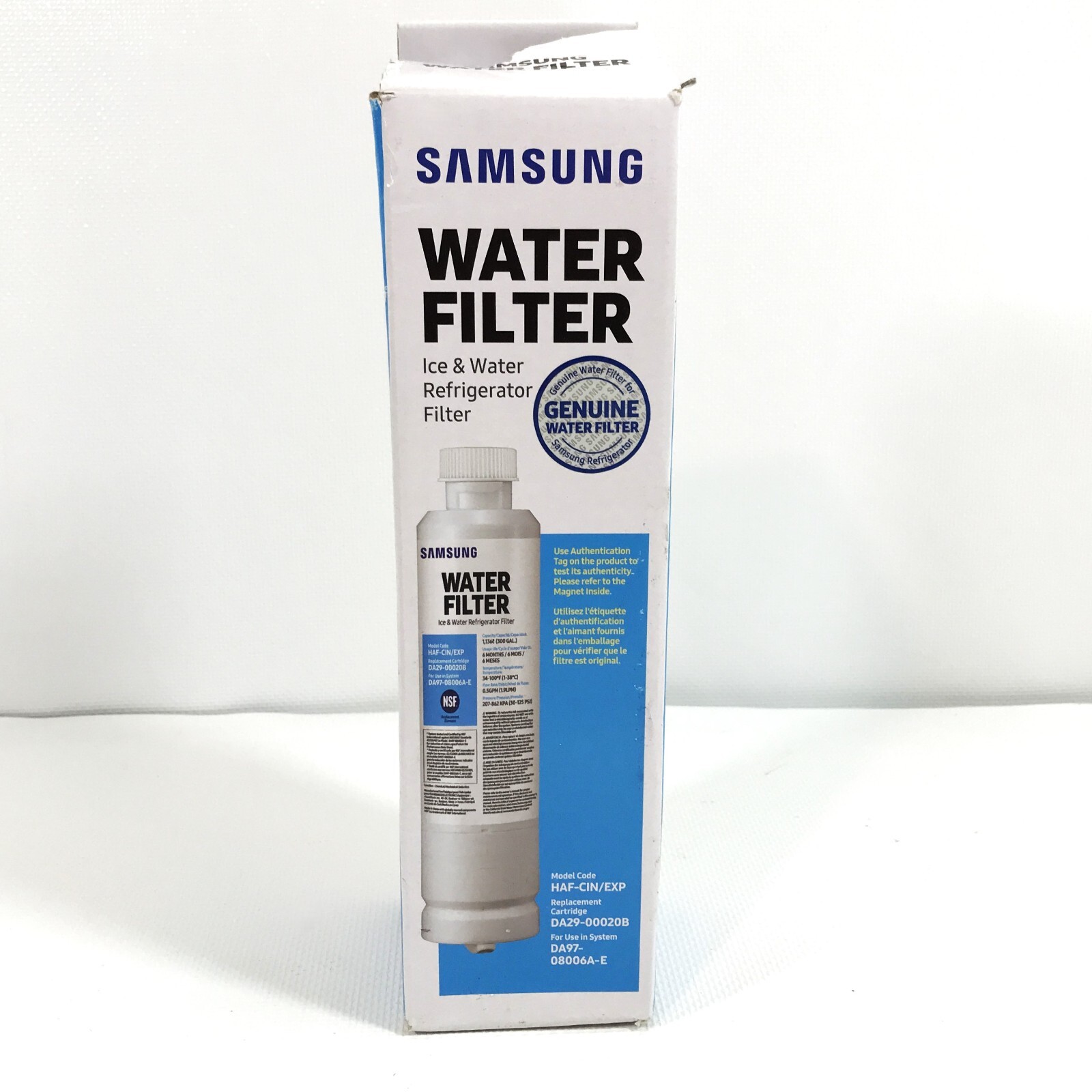 Samsung HAF-CIN/EXP Refrigerator Water Filter – White (DA29-00020B) USA Seller