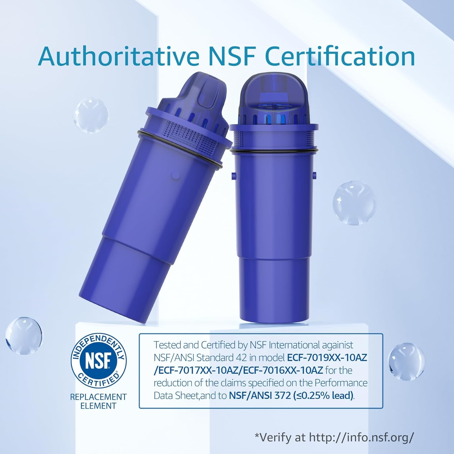 AQUA CREST Water Filter, Replacement for CFR-950Z® PPT700W, CR-1100C, PPF951K(8)