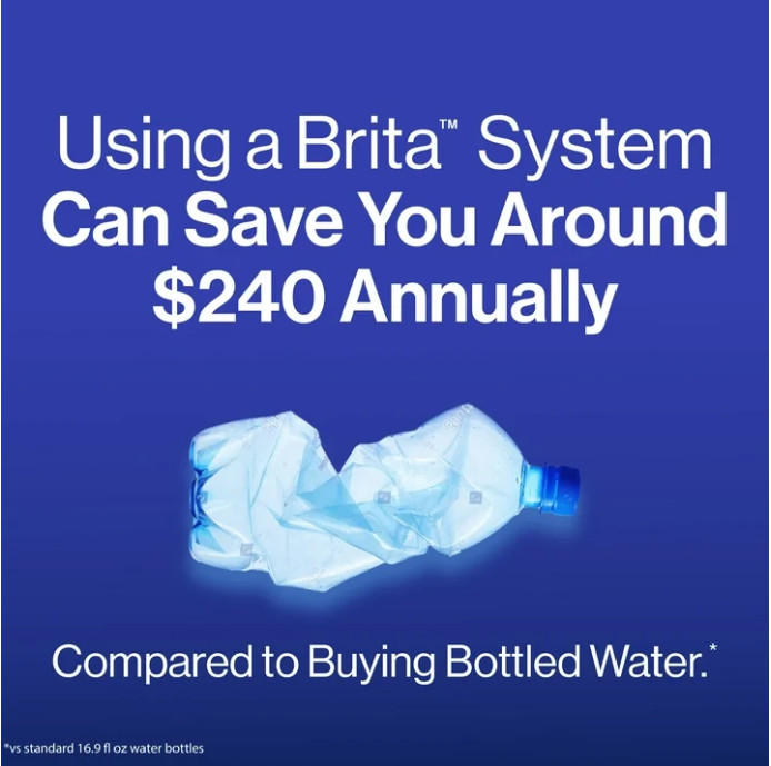 Brita Extra Large Ultramax 27-cup black water dispenser with 1 Elite filter