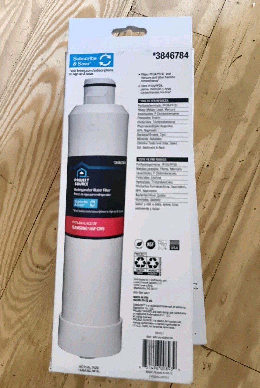 Project Source 3846784 Refrigerator Water Filter 4 Pack (2 Packs Of 2)