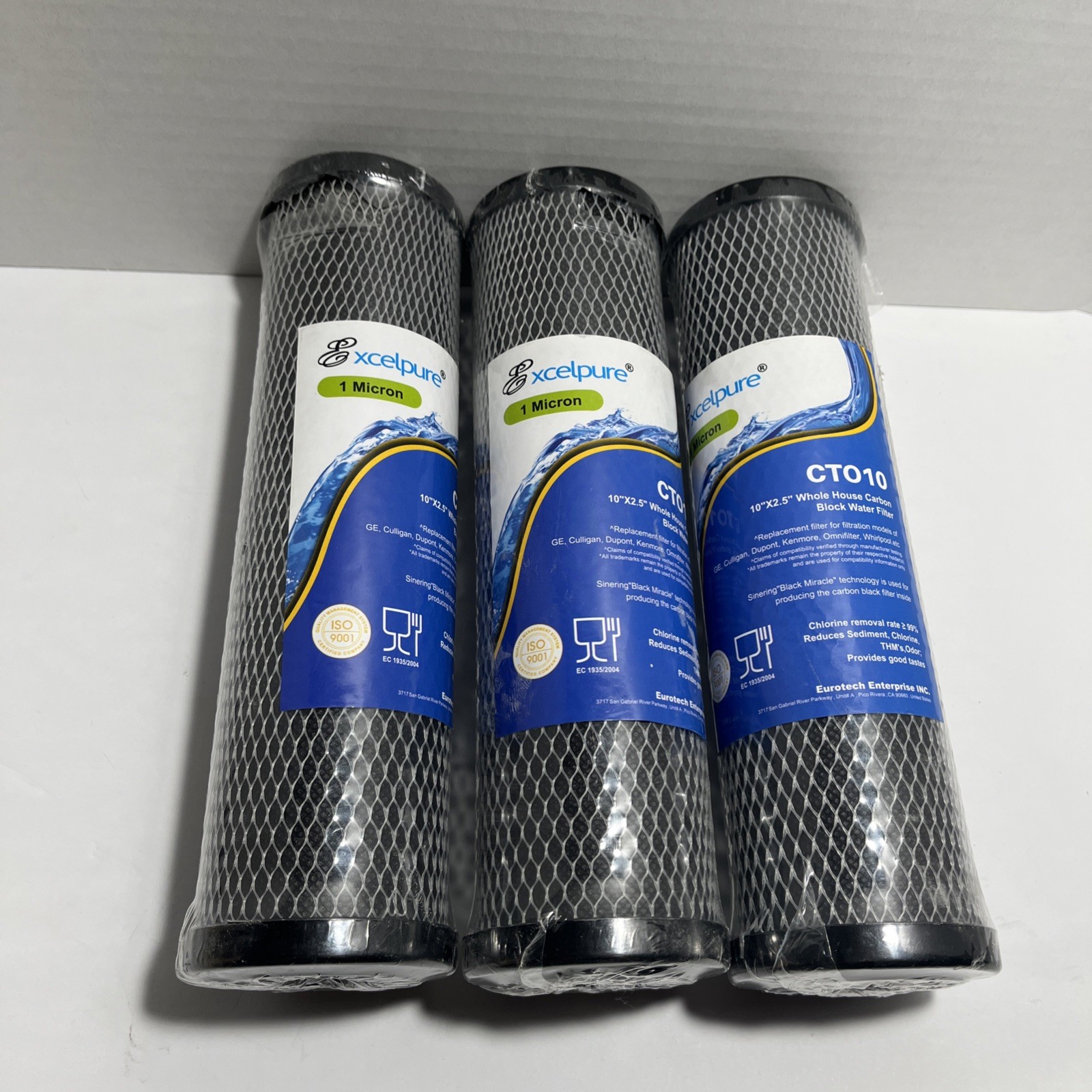 Excelpure CT010 Sintering Activated Carbon Block Water Filter 10″ x 2.5″ house