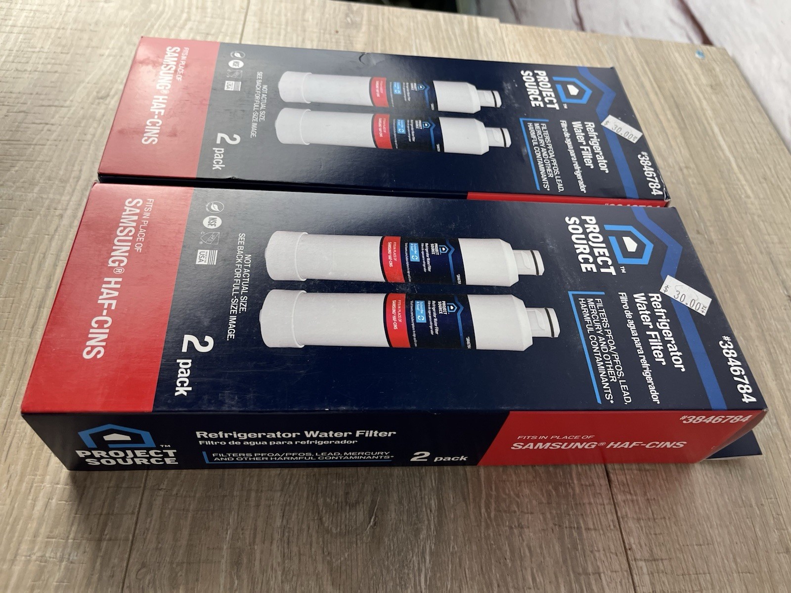 Project Source 3846784 Refrigerator Water Filter 4 Pack (2 Packs Of 2) New