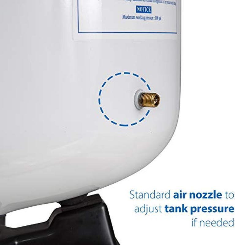 Pressurized Water Storage Tank 3.2 Gallon NSF Certified Stainless Steel Valve US