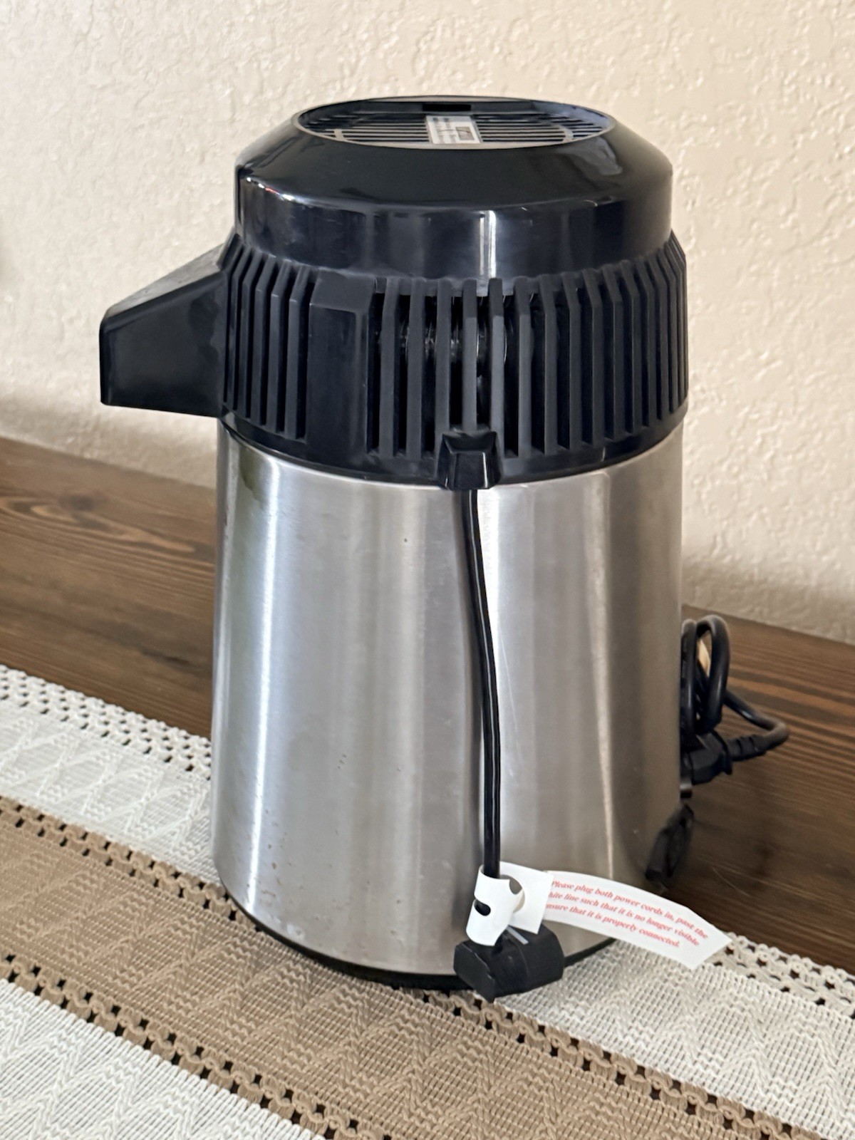 MegaHome MH943S Counter Top Water Distiller Black & Stainless No Pitcher – Used