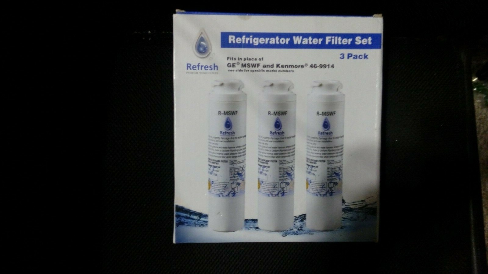Refresh R-MSWF Water Filter Compatible with Kenmore 9914, 46-9914, GE MSWF (3pk)