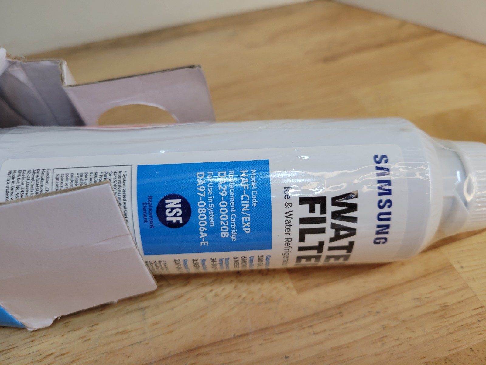 SAMSUNG Genuine Filter for Refrigerator Water and Ice, HAF-CIN/EXP, 1 Pack