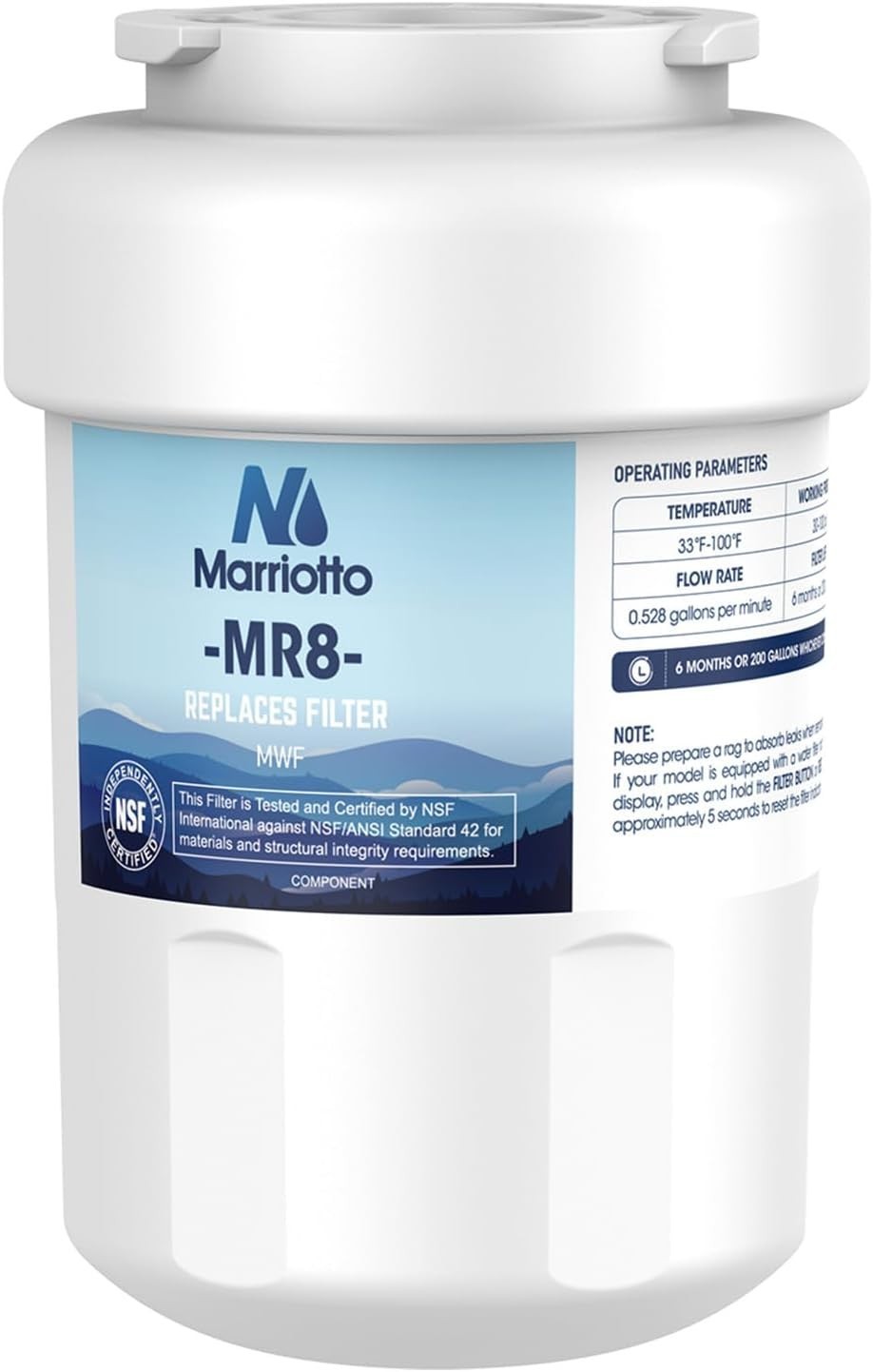 Long-Lasting NSF Certified Water Filter – Fits Various Refrigerators, 1 Count