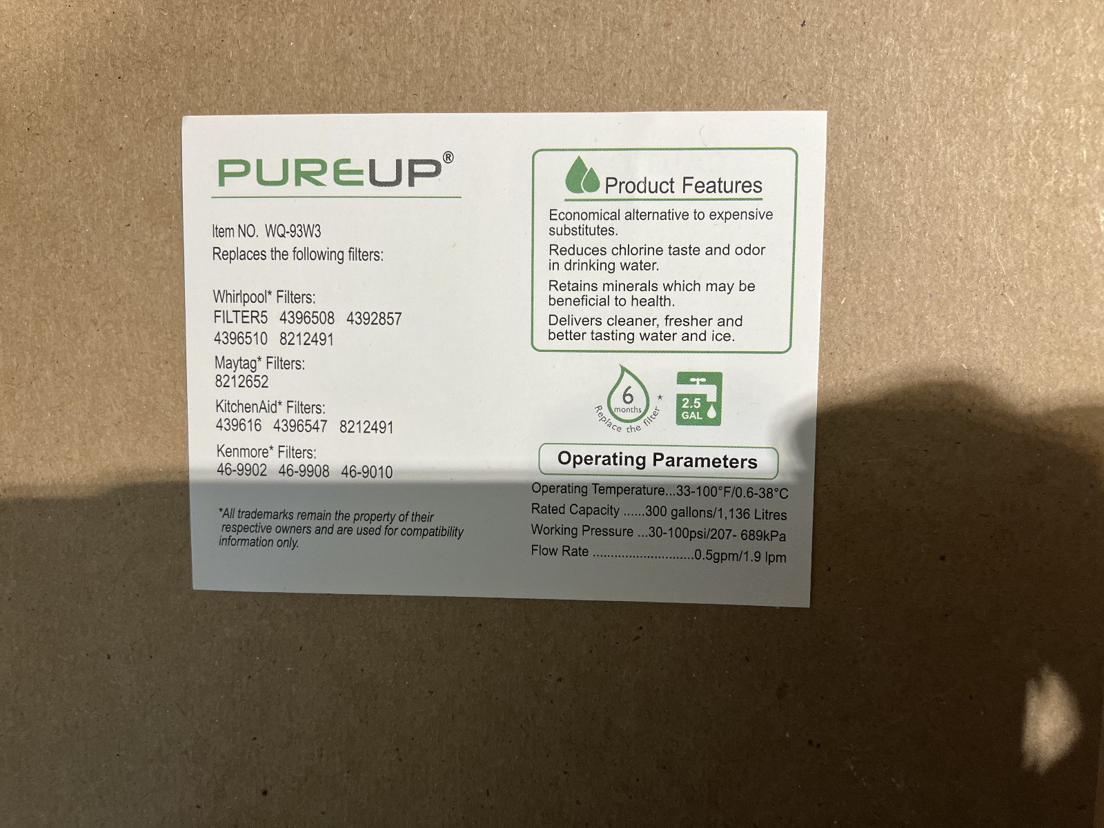 Fridge Water Filter 3 Pack 4396508 Multiple Brands