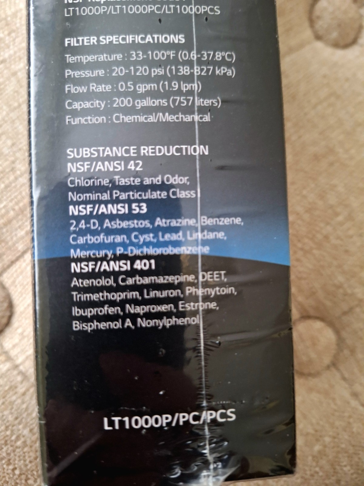⚜️Genuine LG LT1000P Refrigerator Water Filter OEM White Factory Sealed