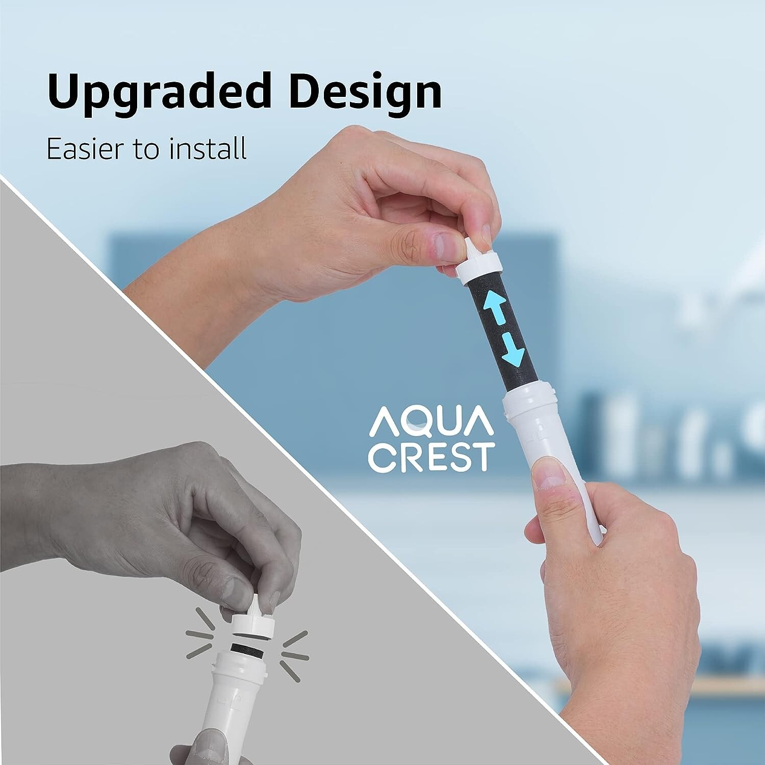 AQUA CREST Water Bottle Filter, Replacement for Brita® BB06, 8 Count