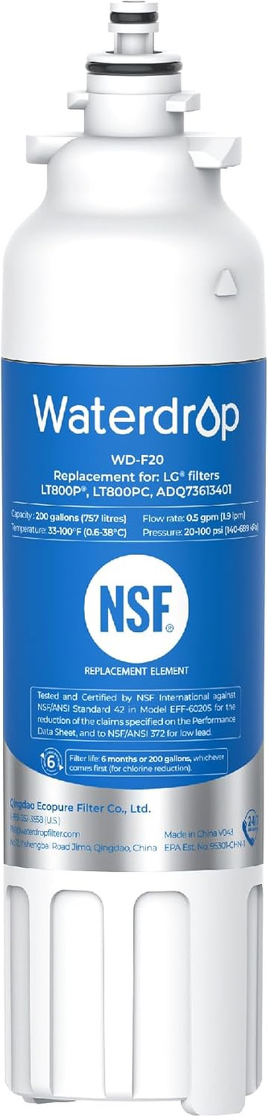 Refrigerator water filter replacement 3 pack compatible with multiple models