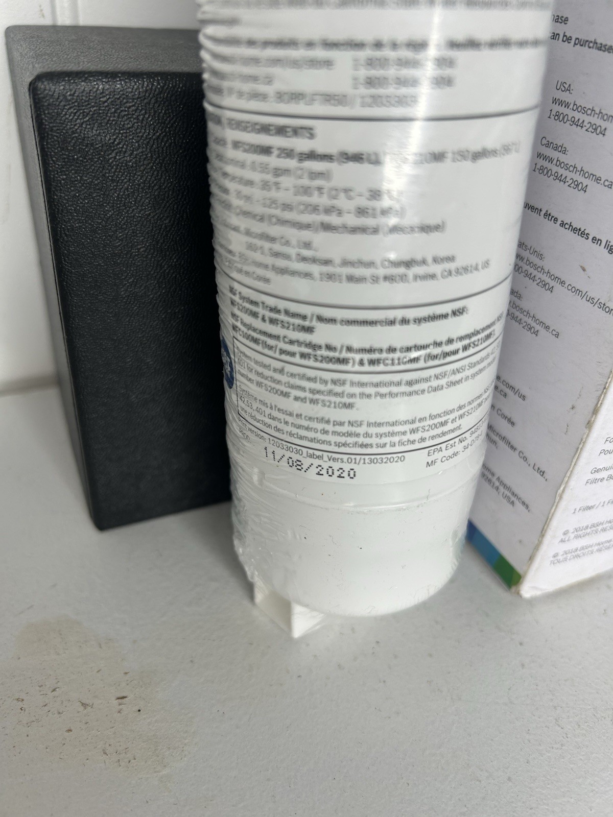 1 PCS Bosch Ultra Clarity Pro BORPLFTR50 Water Filter White #WFS200MF/WFS210MF