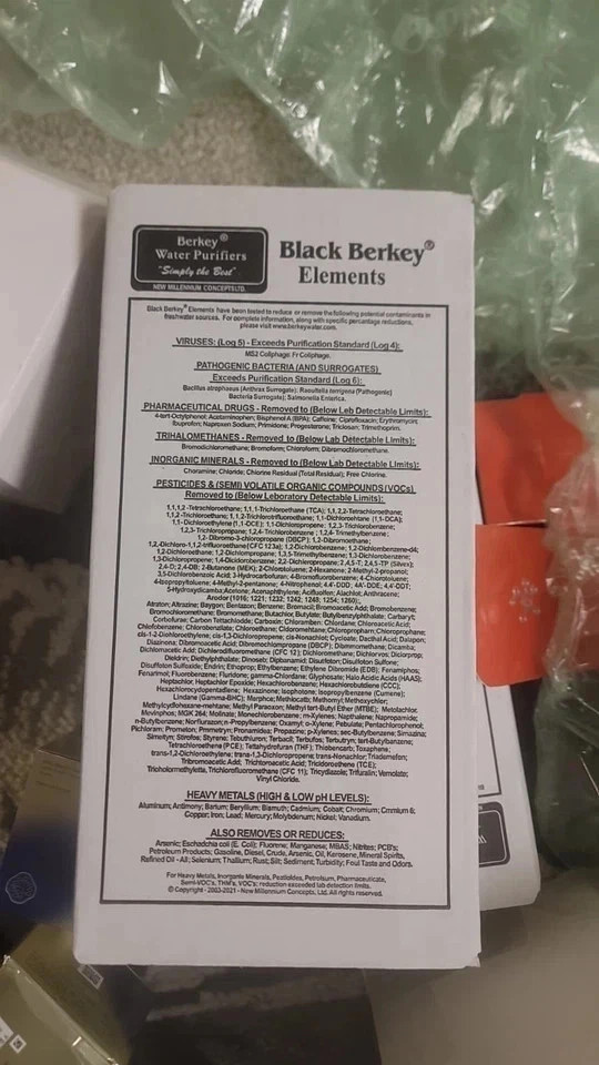 Berkey Black BB9-2 Water replacement Filters For Berkey Water System