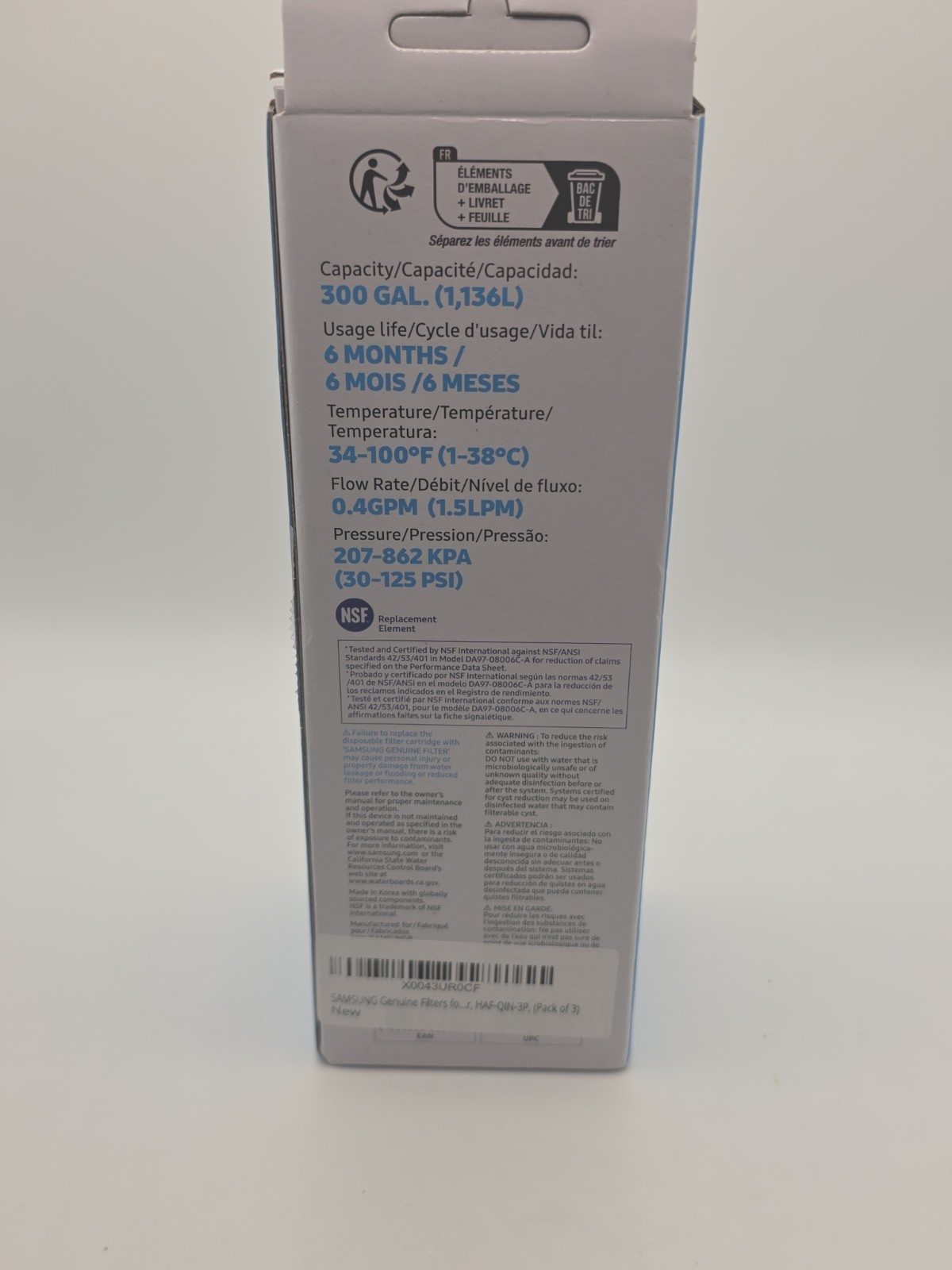 Samsung HAF-QIN/EXP Genuine Refrigerator Water Filter, Reduces 99% of Harmful…