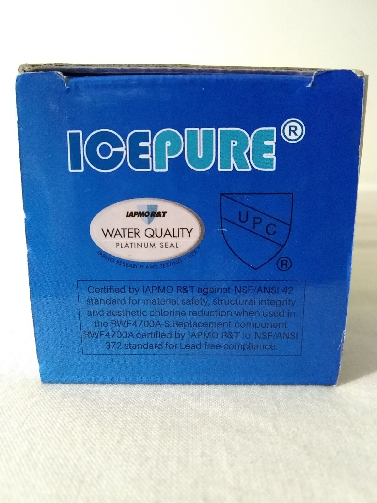 Ice Pure Refrigerator Water Filter Replacement Filter #RWF4700A New