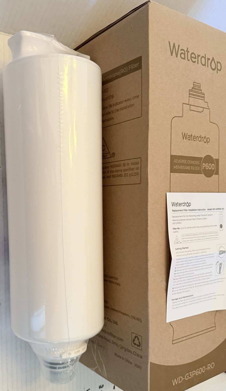 Water Drop Filter WD-G3P600-RO