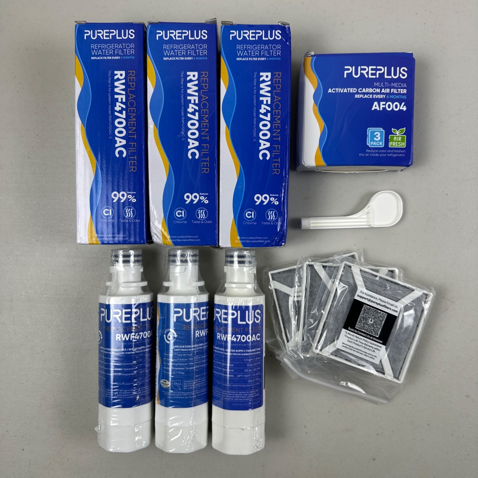 3 PACK PUREPLUS ADQ747935 LG LT1000 Kenmore Elite 9980 Water Filter RWF4700AC