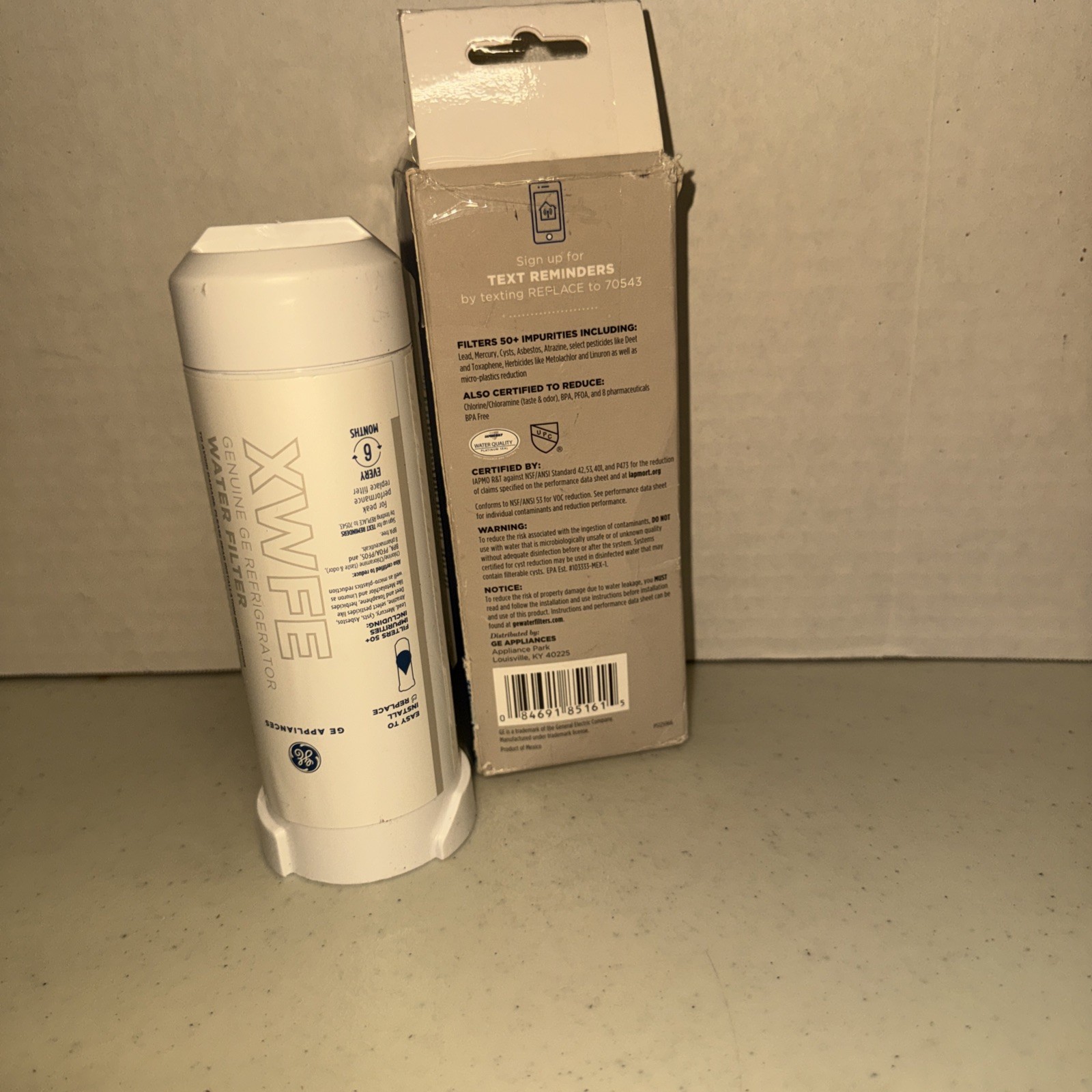 GE XWFE Refrigerator Water Filter White Without Chip