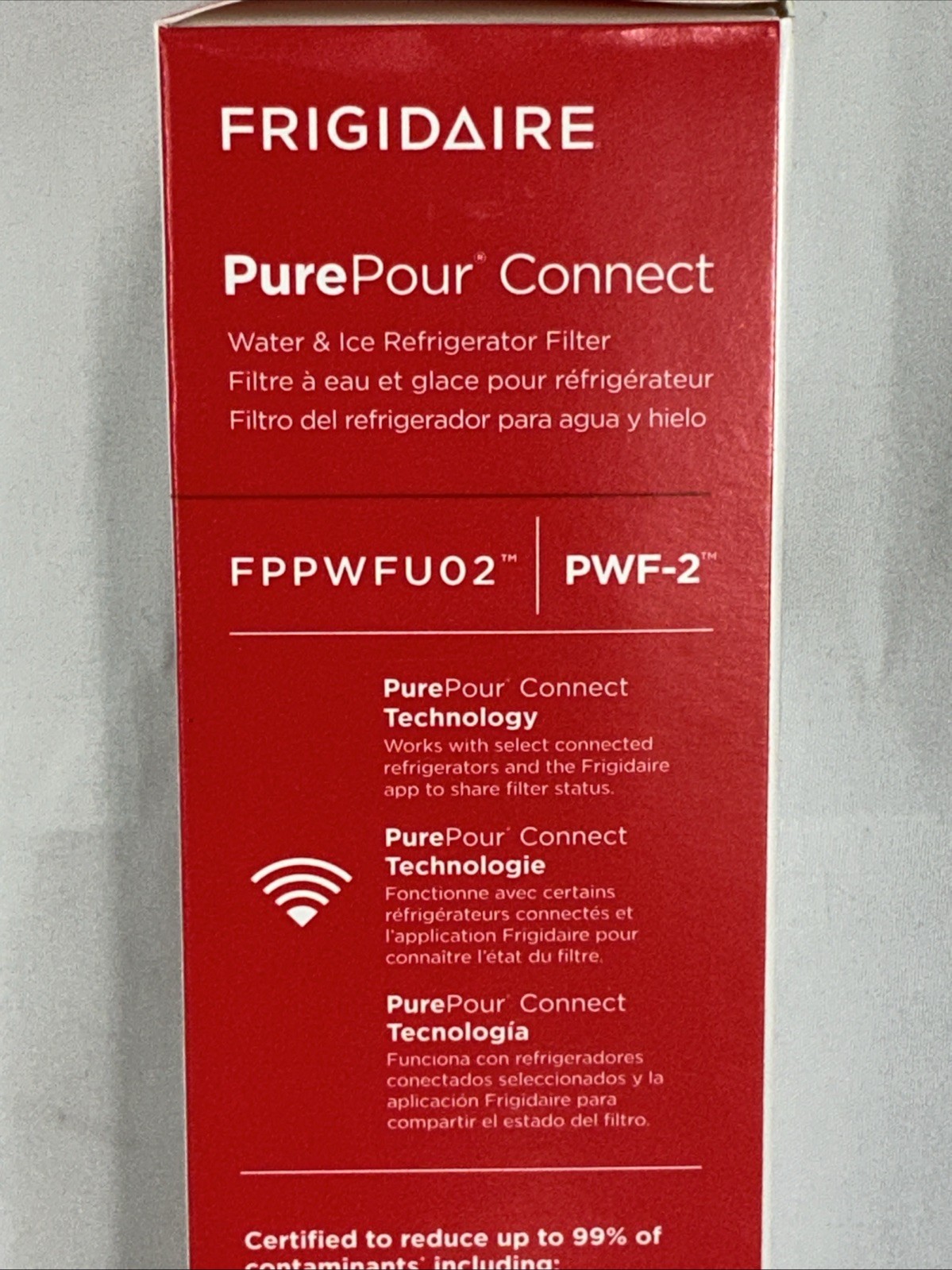 Frigidaire PurePour Connect PWF-2 Water Filter Reduces Contaminants 99% FPPWFU02
